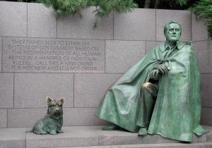 OLYMPUS DIGITAL CAMERA FDR memorial in Washington with dog Fala